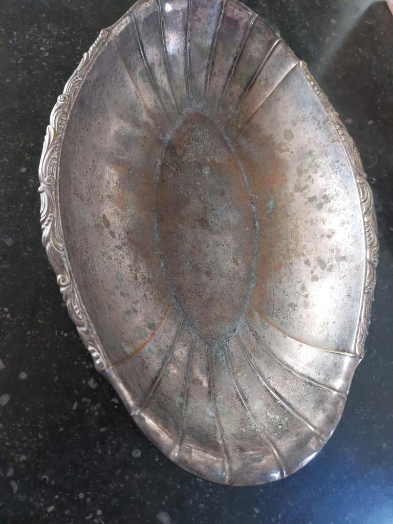 Verzilverd broodmandje., Antiek en Kunst, Ophalen of Verzenden