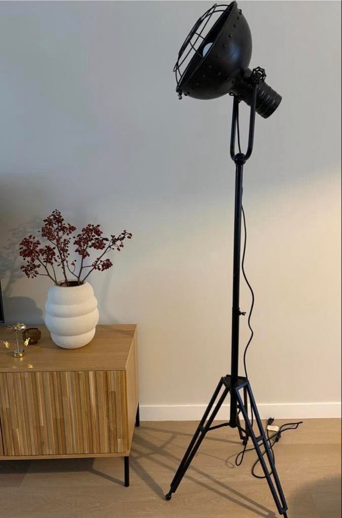 Be Pure Home Vloerlamp Zwart Industrieel Design, Ophalen, Zo goed als nieuw, Metaal, 150 tot 200 cm
