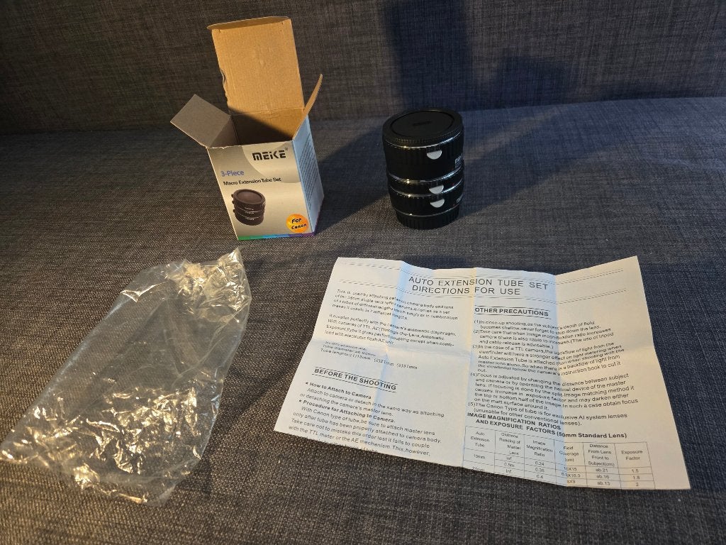 Macro Verlengbuis Set voor Canon, Lensdoppen, Overige merken, Ophalen of Verzenden, Zo goed als nieuw