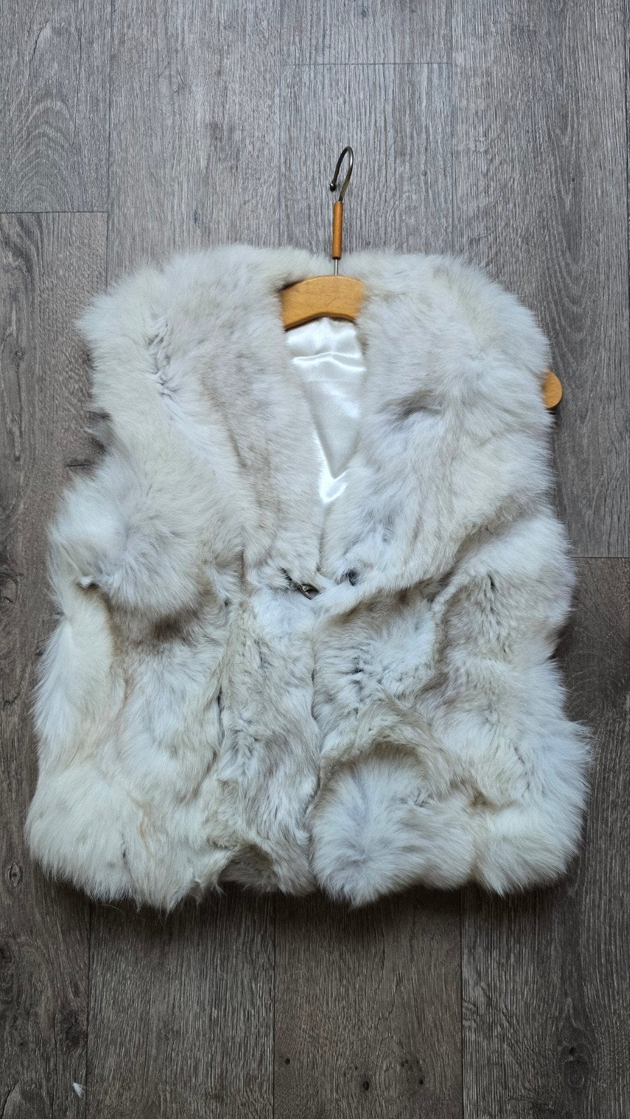 Luxe Witte Bont Gilet, Witvos - Maat S, Verzenden, Wit, Maat 36 (S), Onbekend