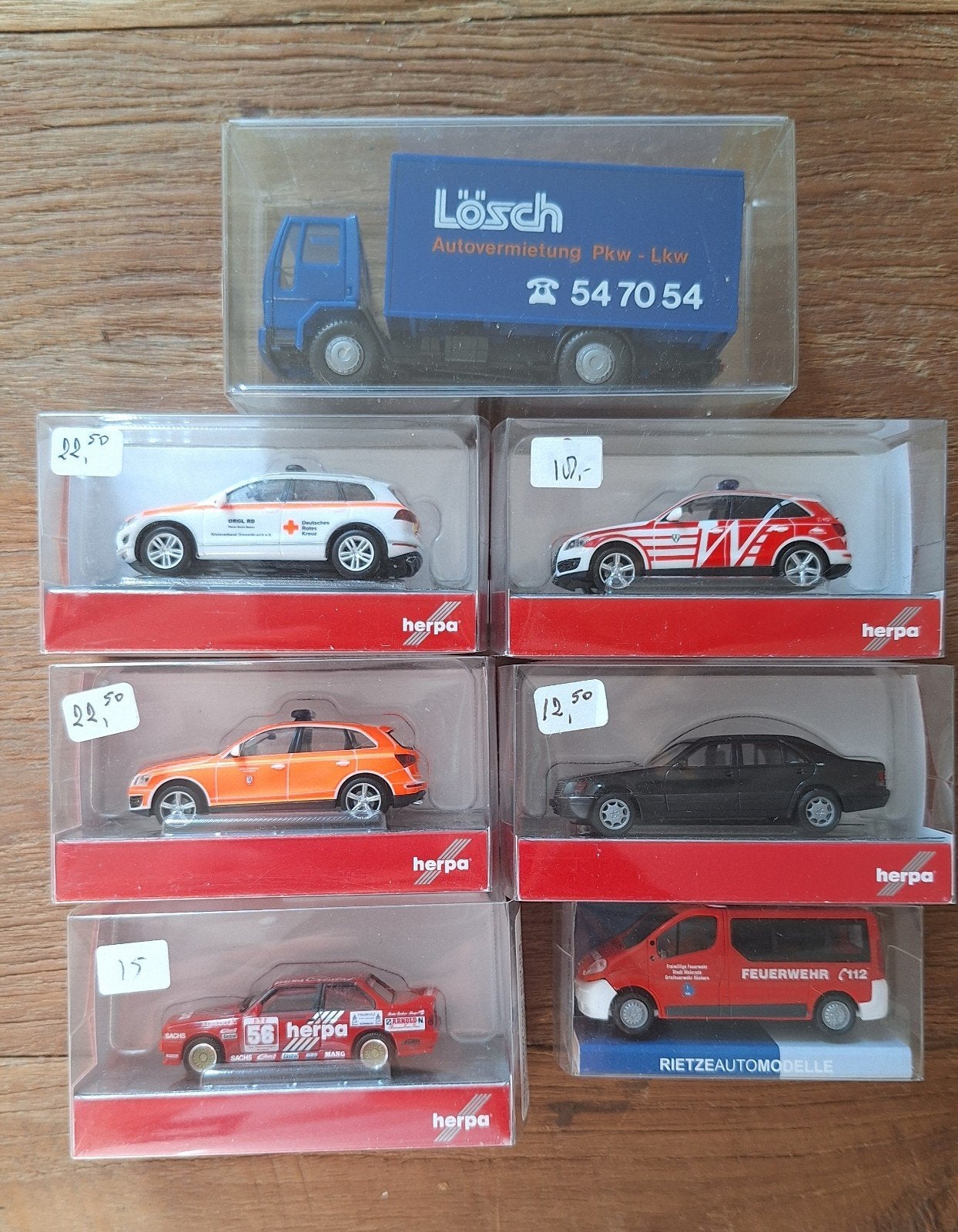 7x Herpa / Rietze 1:87 Modelauto's - Diverse Voertuigen, Hobby en Vrije tijd, Modelauto's | 1:87, Zo goed als nieuw, Auto, Ophalen of Verzenden