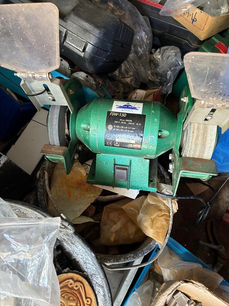 FSW-150 Werkbankslijpmachine 200W, Ophalen of Verzenden, Gebruikt, Minder dan 700 watt, Werkbankslijpmachine