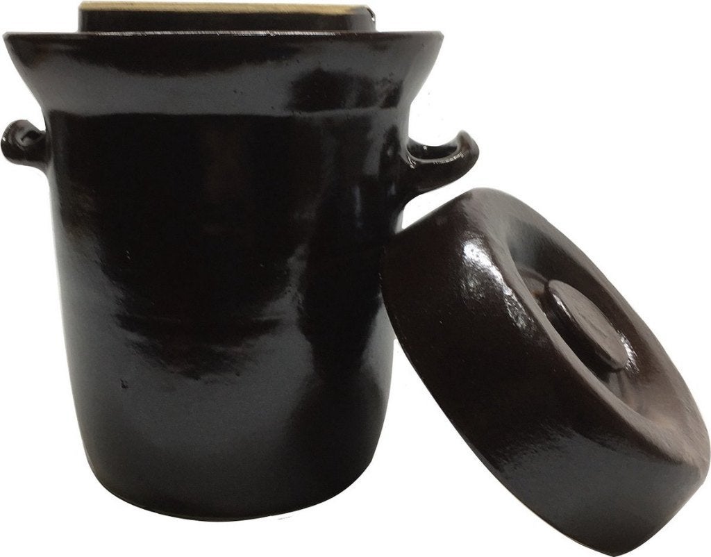 GEZOCHT: zuurkoolvat, zuurkoolpot, fermentatiepot, gistpot, Gebruikt, Pot, Bus of Blik, Ophalen of Verzenden, Met deksel