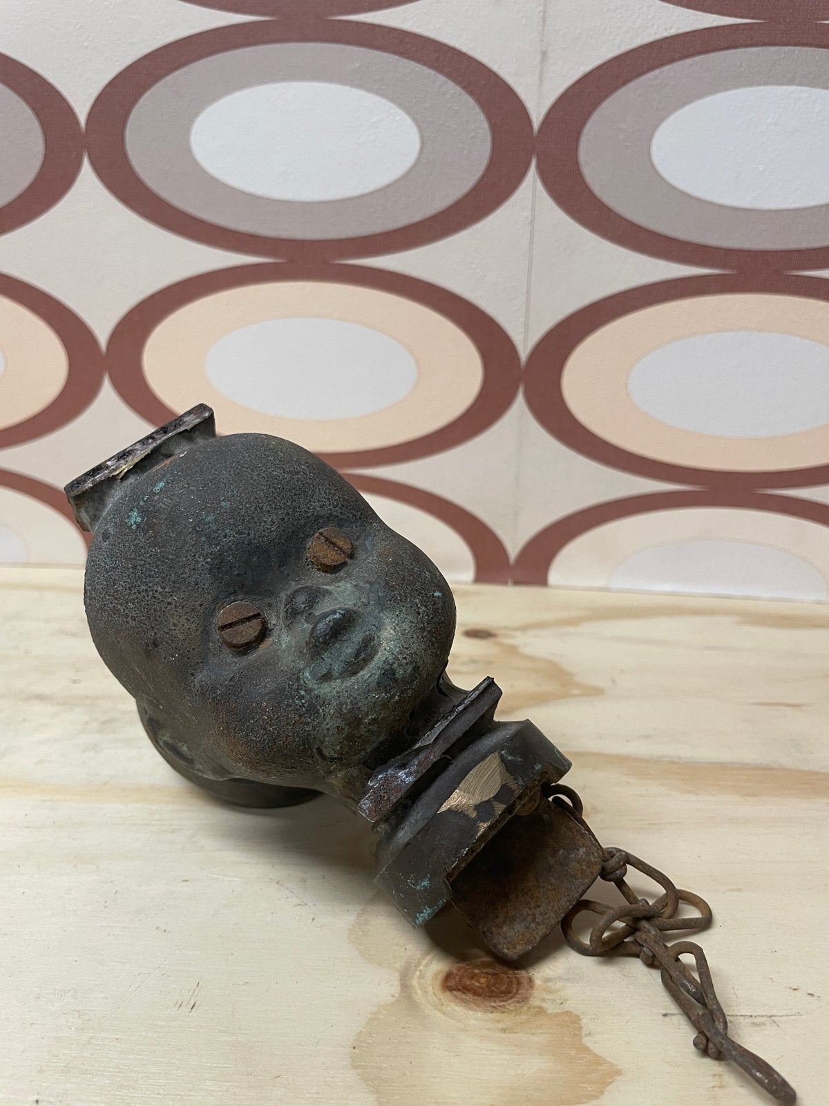 Vintage Koperen Poppenkop Mal - Steampunk Decoratie, Ophalen