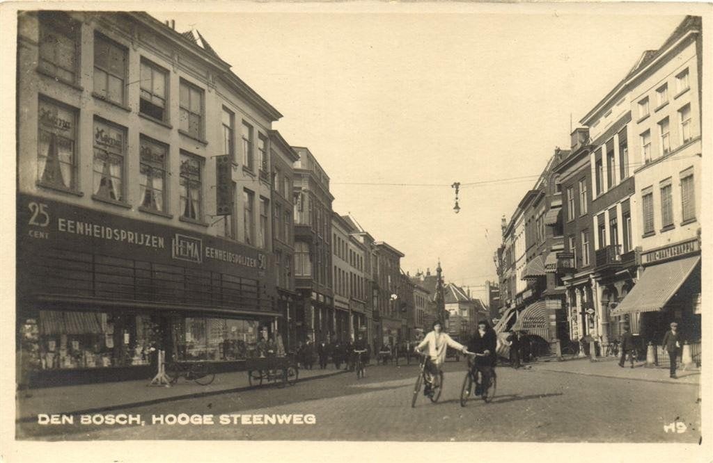 Den Bosch, Hooge Steenweg - Hema - ongelopen, Verzenden, 1940 tot 1960, Ongelopen, Noord-Brabant