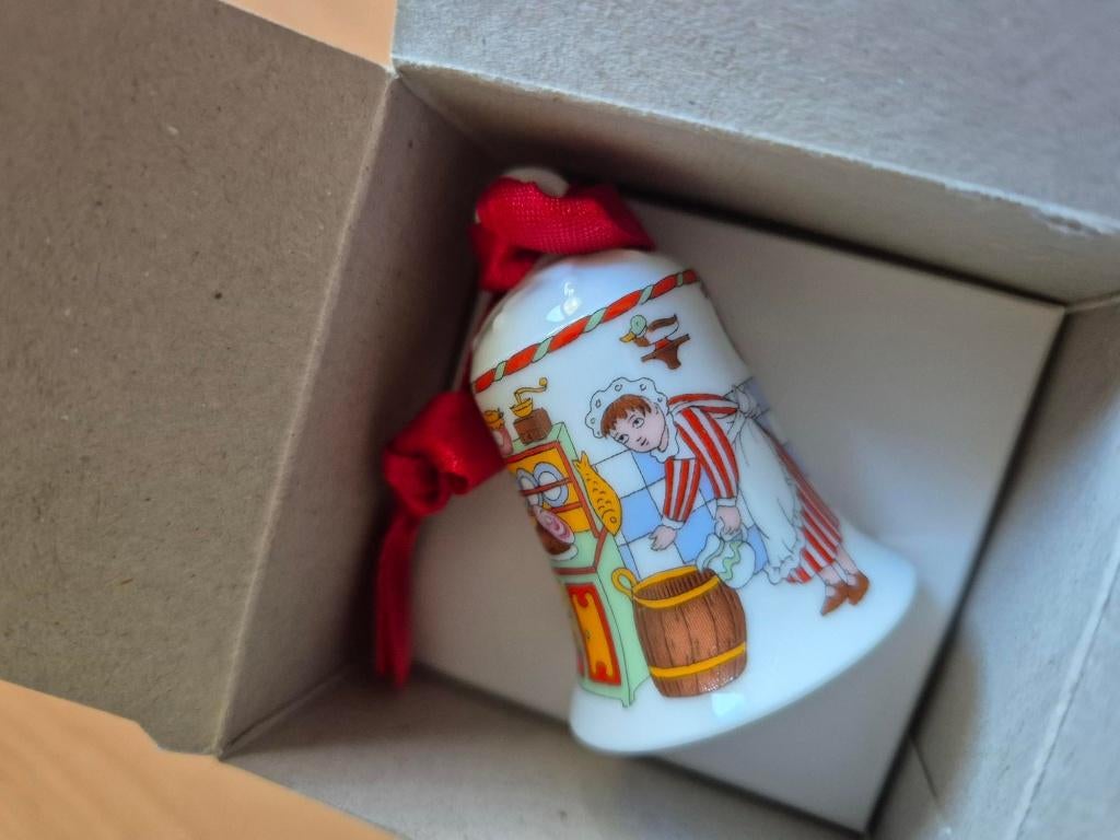 Mini kerstklokje porselein Hutschenreuther Gute Nacht, Diversen, Kerst, Verzenden, Nieuw