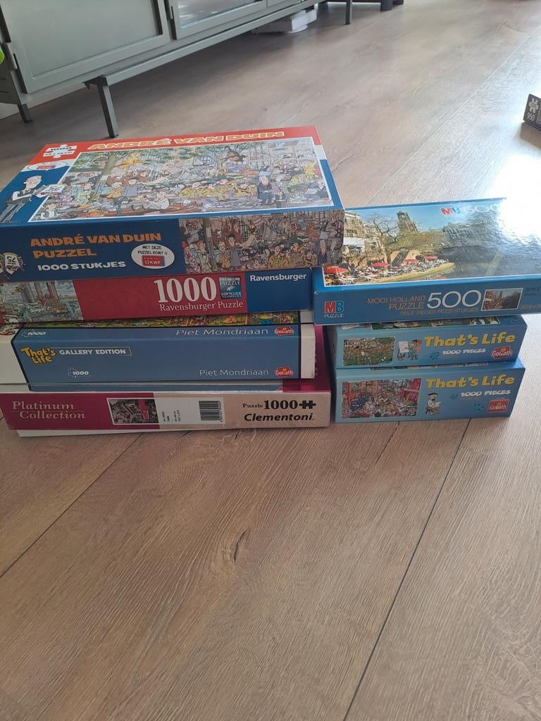 7 puzzels, Ophalen of Verzenden, 500 t/m 1500 stukjes, Zo goed als nieuw, Legpuzzel