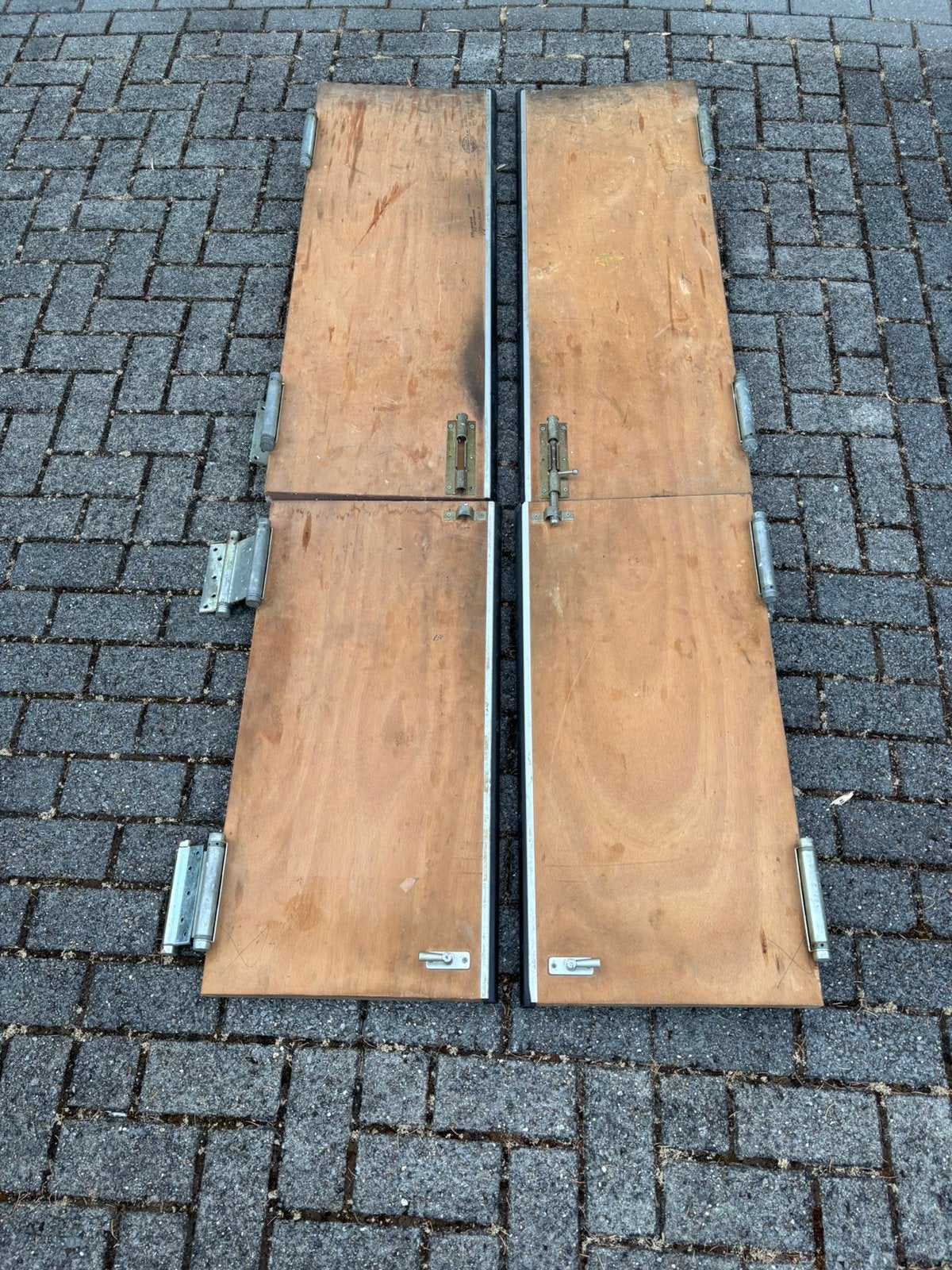 Saloondeuren / klapdeuren hout – 210 x 44 cm, Doe-het-zelf en Verbouw, Deuren en Horren, Ophalen, 120 cm of meer, Binnendeur, Zo goed als nieuw