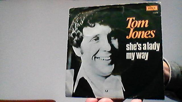tom jones jukebox single she s a lady uit 1971, Verzenden, Zo goed als nieuw, Pop