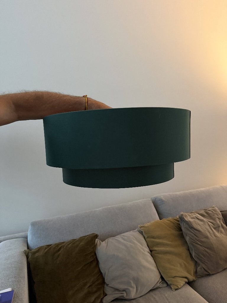 Groene plafondlamp van MADE com / Green ceiling lampshade, Ophalen