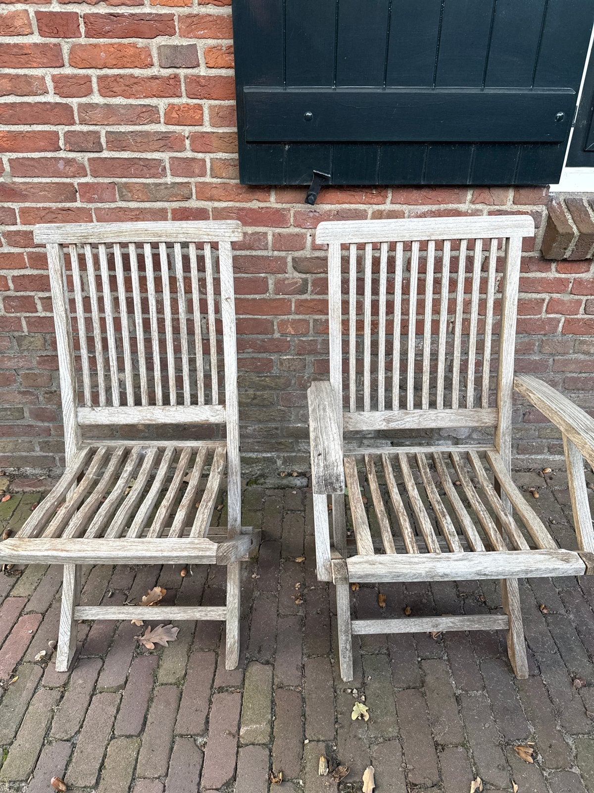 Twee inklapbare teakhouten tuinstoelen - Summer Garden, Tuin en Terras, Ophalen of Verzenden, Gebruikt, Teakhout, Inklapbaar