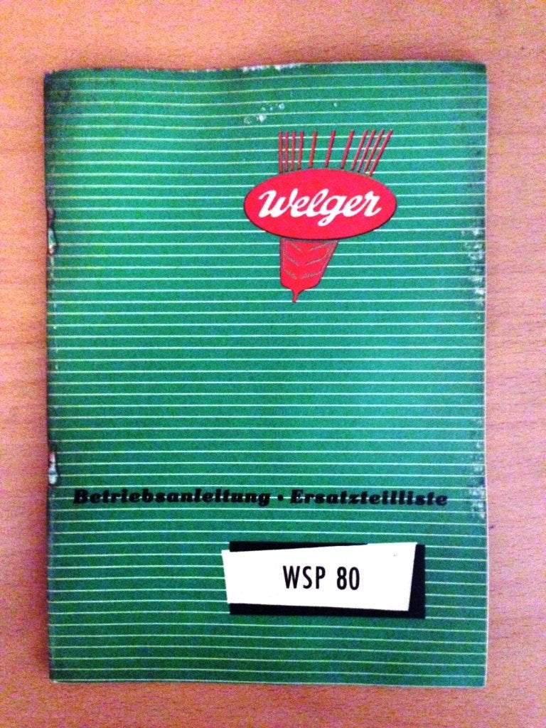 Bedieningshandleiding en onderdelenboek Welger WSP 80, Ophalen of Verzenden, Gelezen, Tractor en Landbouw