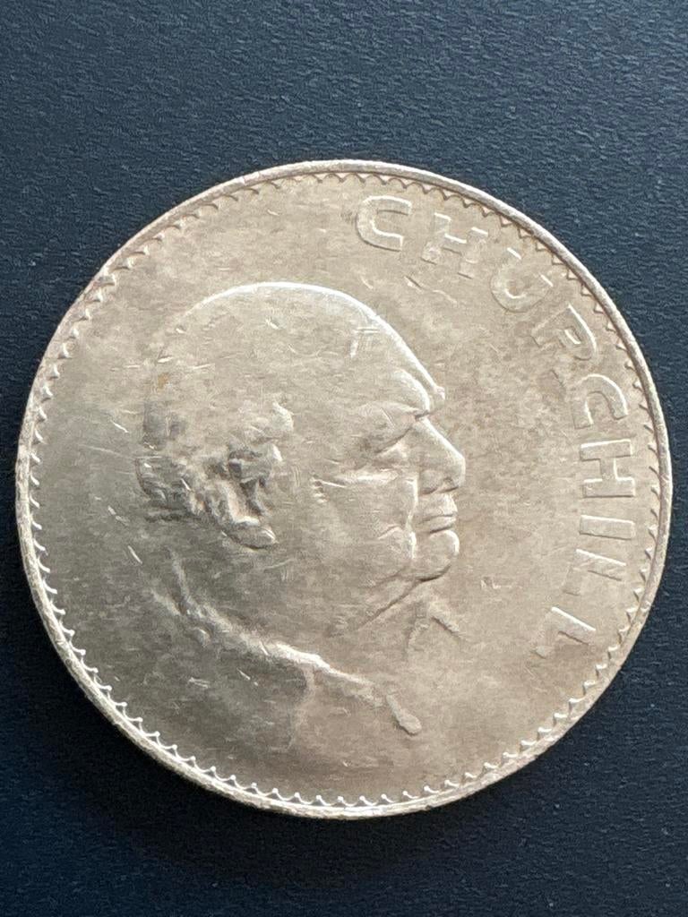 1965 Churchill Kroon Munt - Elizabeth II, Ophalen of Verzenden, Overige landen, Losse munt