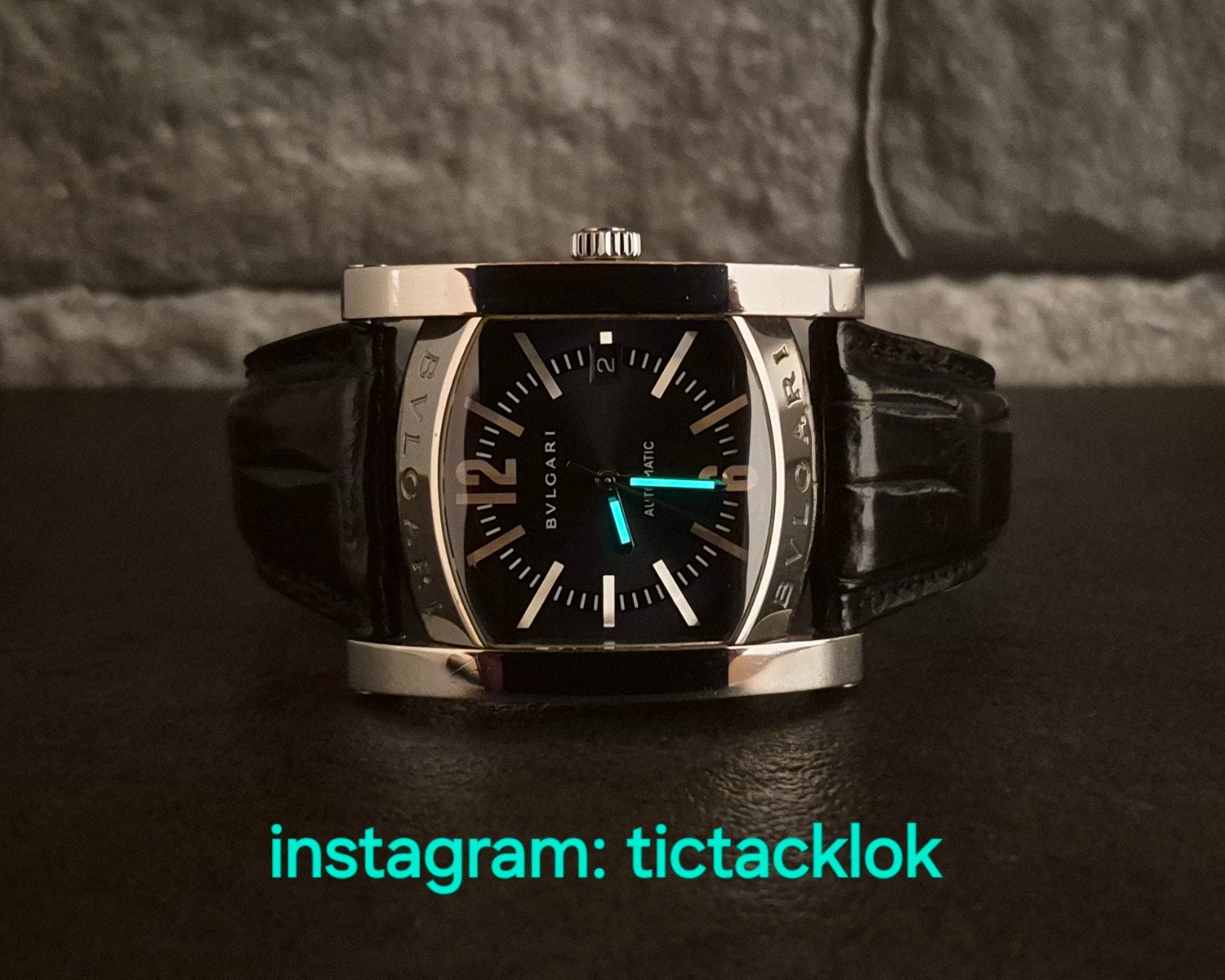 Bvlgari Assioma AA48S automatic, set, Overige merken, Leer, Zwitserland, Staal