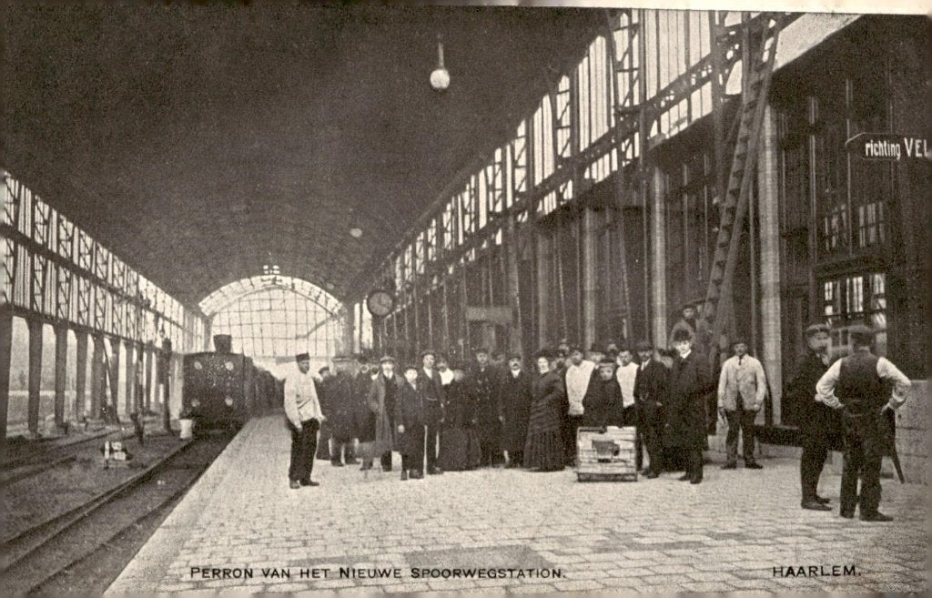 Haarlem Perron van het nieuwe spoorweg station # 278, Verzenden, Voor 1920, Gelopen, Noord-Holland