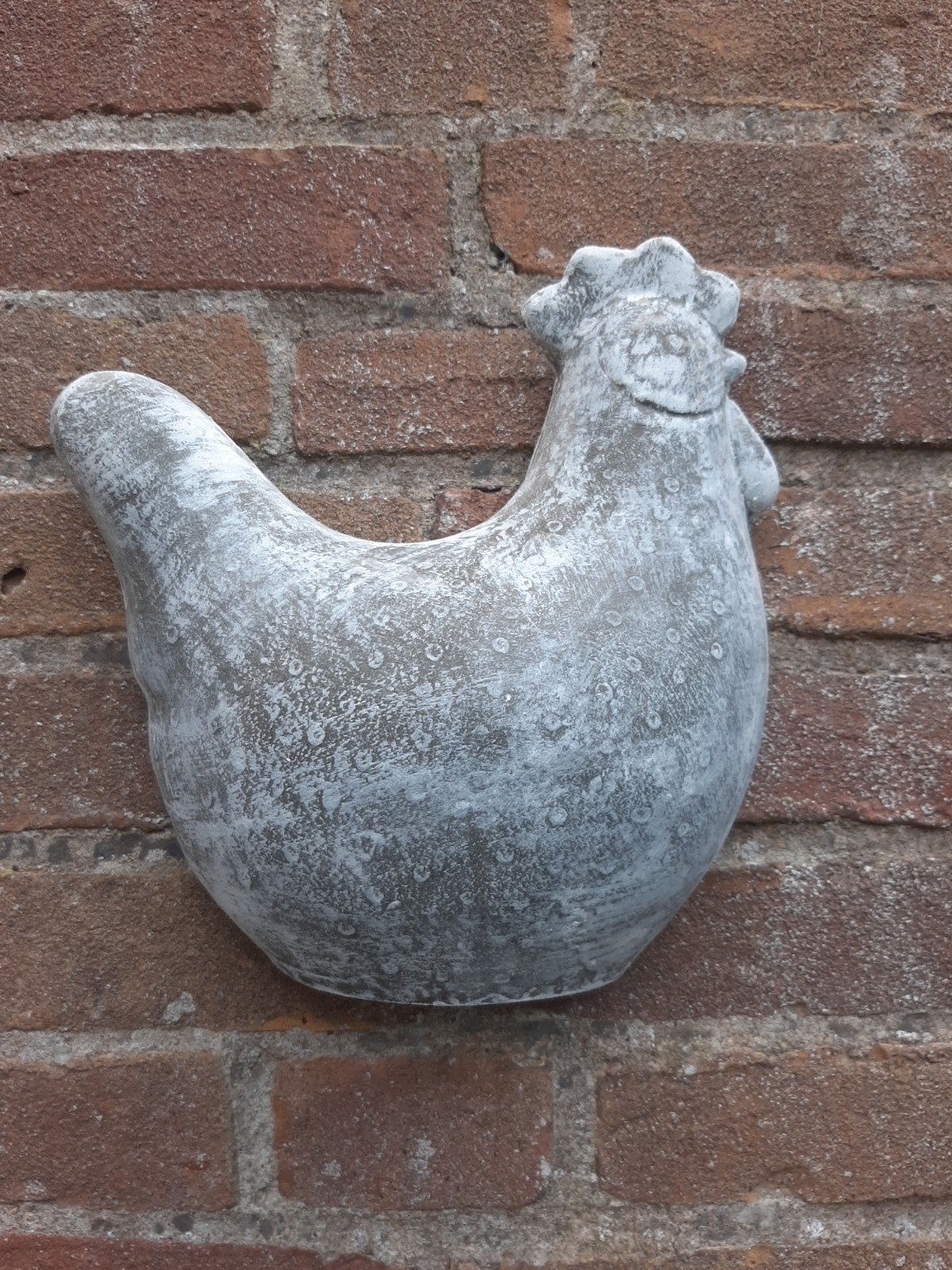 Kip wanddecoratie betonnen beeld tuinbeeld beton, Ophalen of Verzenden