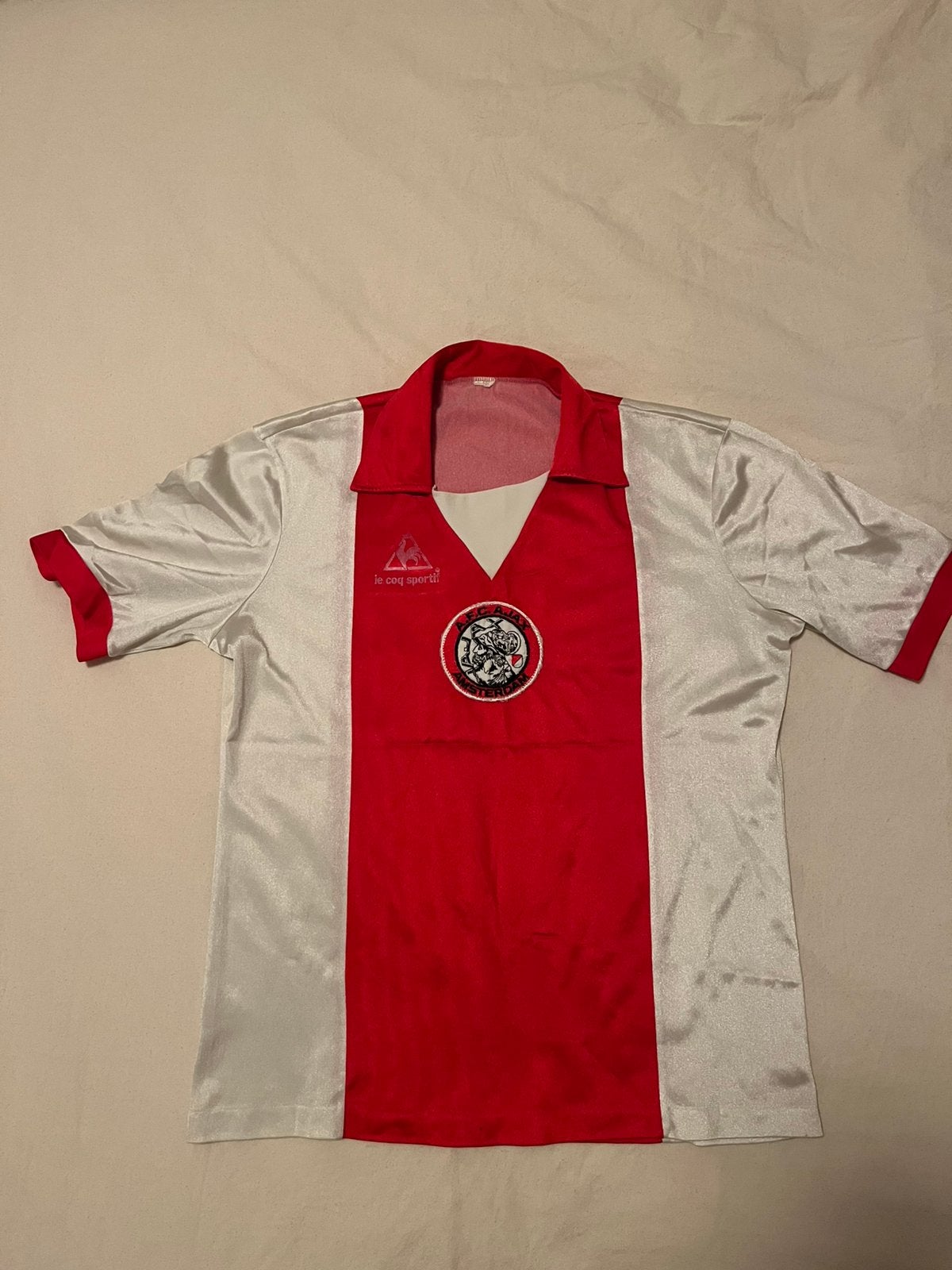 Ajax voetbalshirt 1981-1982 Le coq sportif, Verzenden, Gebruikt, Ajax, Shirt