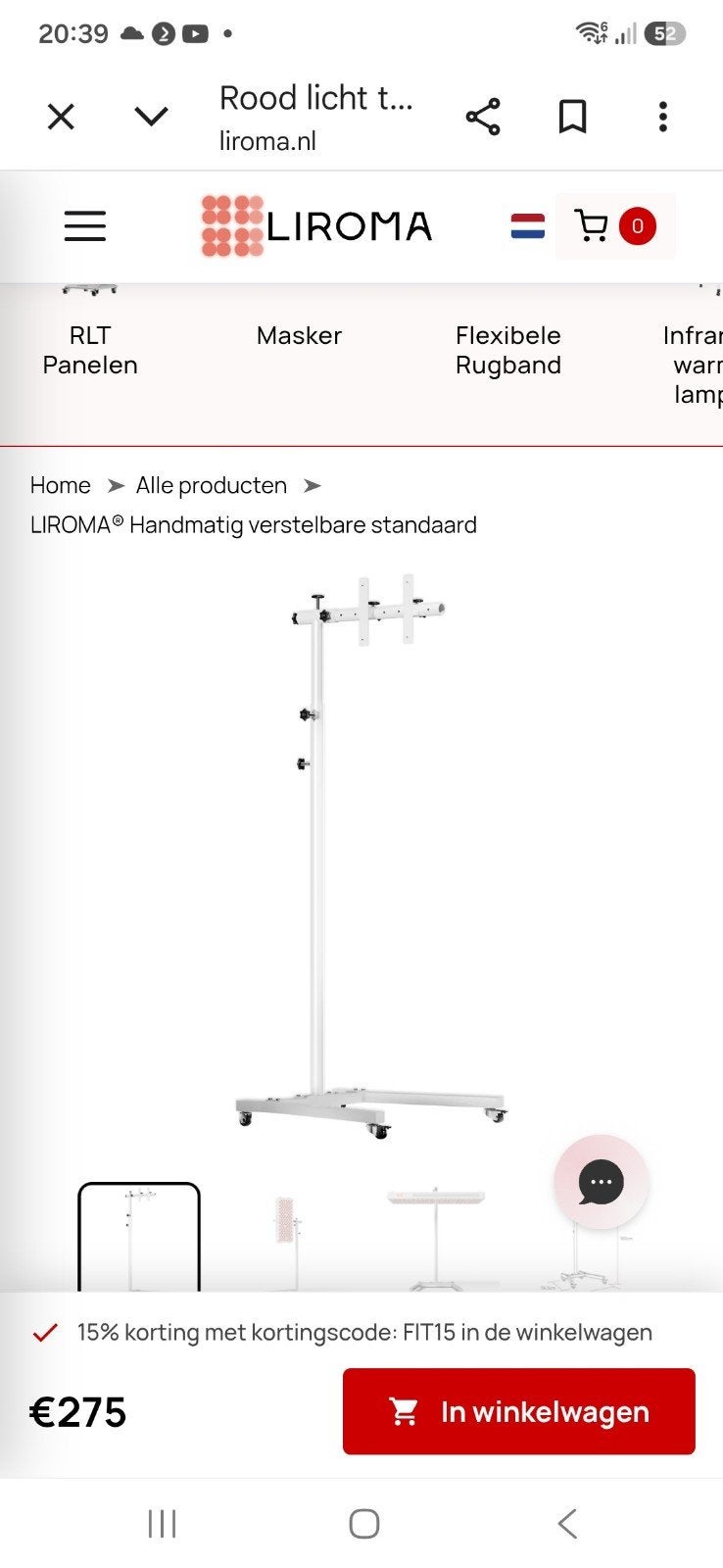Liroma standaard  voor infrarood lamp, Ophalen of Verzenden, Nieuw, Overige typen