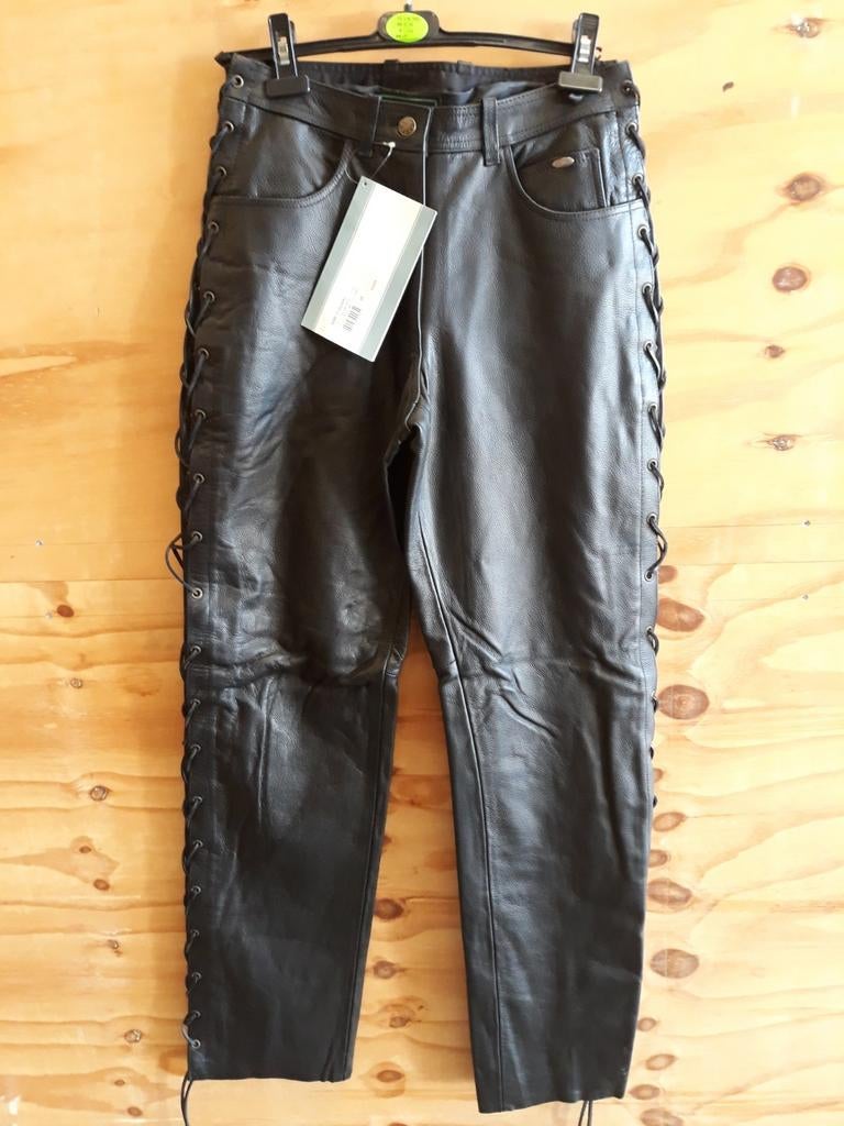 LEDEREN MOTORBROEK ORINA, Motoren, Ophalen of Verzenden, Nieuw met kaartje, Broek | leer