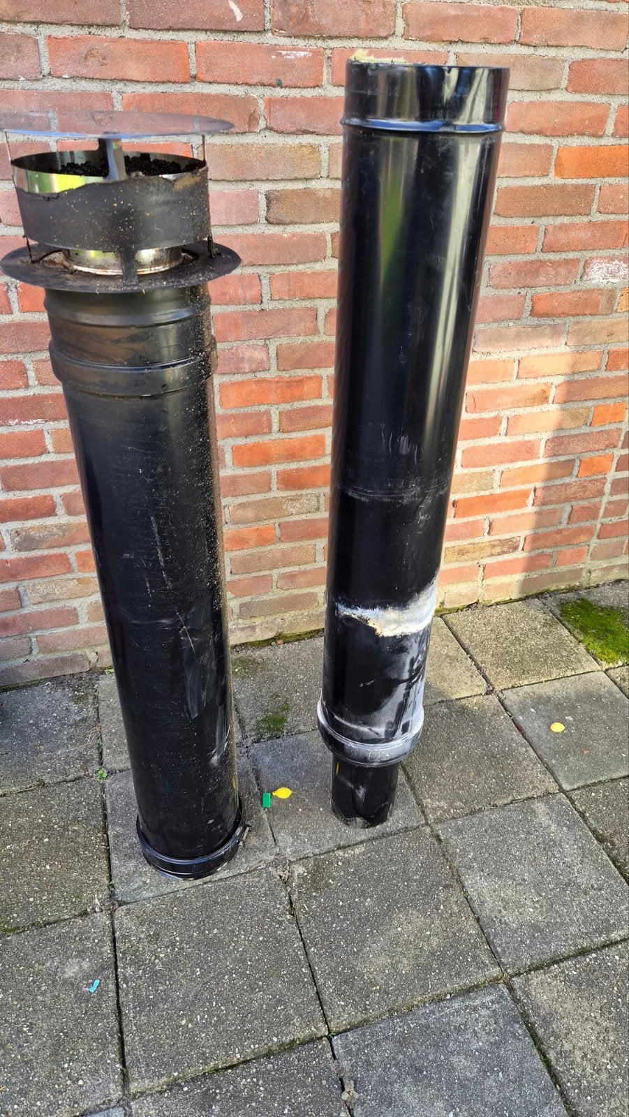Dubbelwandige kachelpijp 130mm inwendig, Ophalen, Rvs, 2 tot 4 meter, 80 mm of meer