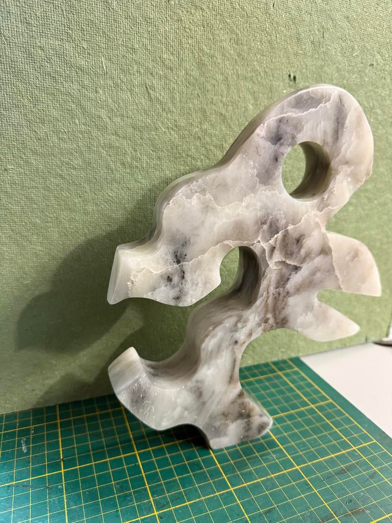 Abstracte marmeren sculptuur - Uniek kunstwerk, Ophalen of Verzenden, Zo goed als nieuw, Overige typen