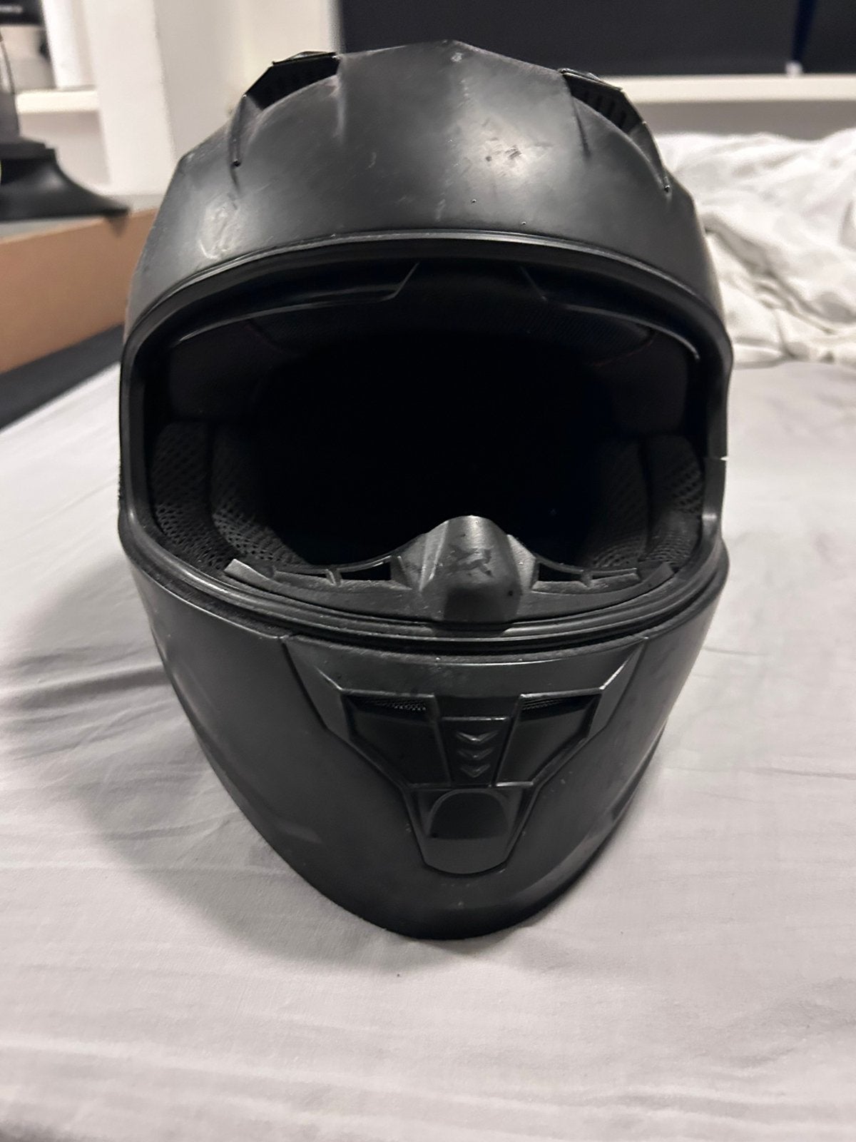Scooterhelm maat M 57-58 met zonnescherm, Motoren, Ophalen, Tweedehands, M, Overige merken