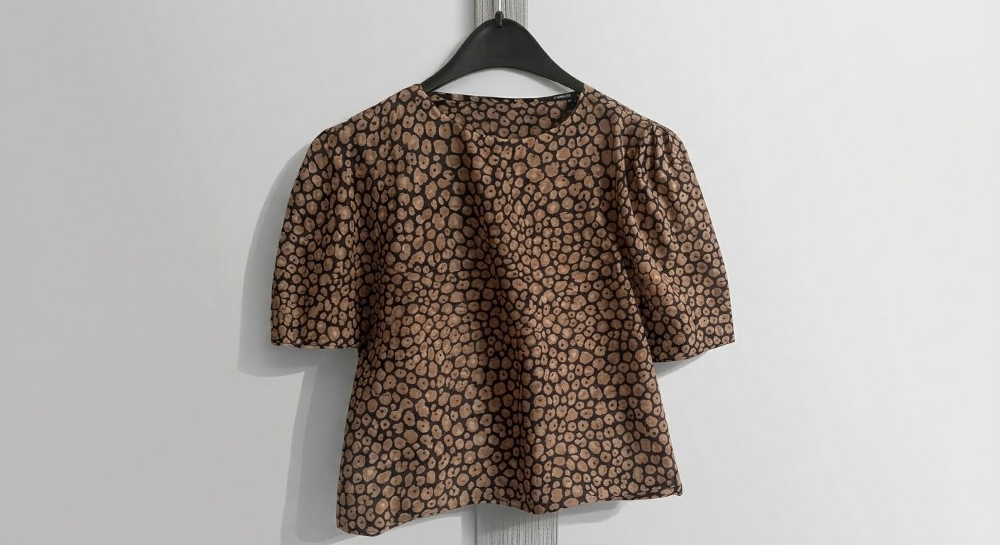Purdey katoenen blouse - blauw zand/beige, Ophalen of Verzenden, Zo goed als nieuw, Maat 42/44 (L), Blauw