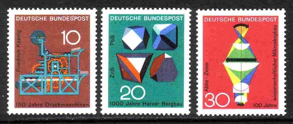 BRD 1968 546/548 Techniek, Postfris, Ophalen of Verzenden, BRD, Postfris