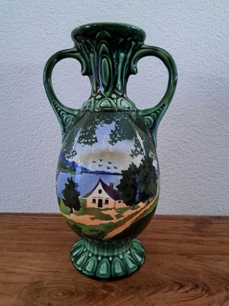 Art Nouveau Majolica vaas Gustave Bihl jaren 20, Ophalen of Verzenden