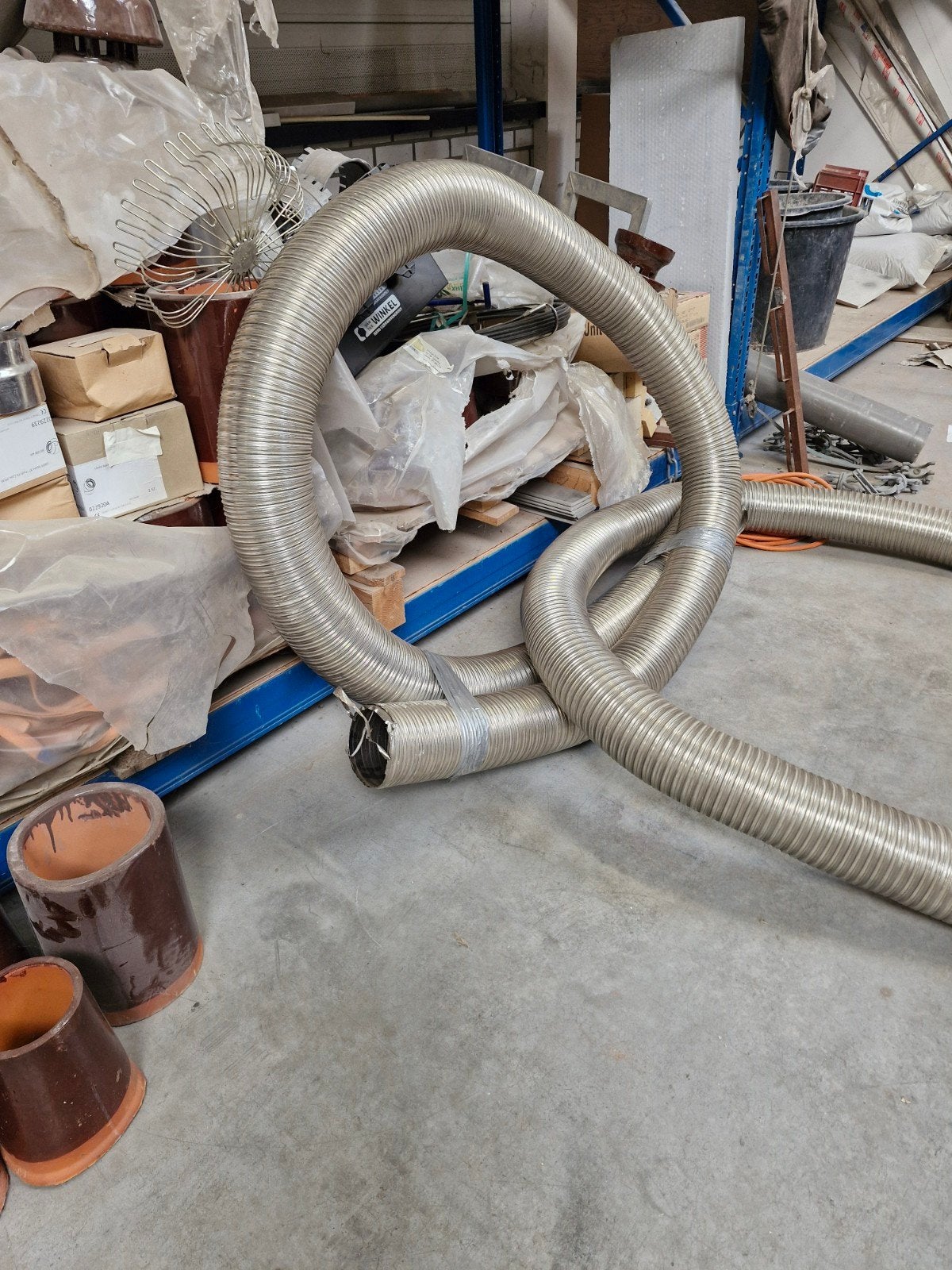 2x rest stukken rvs rond 150 3 meter en 5 meter, Ophalen, Overige typen, Rvs, Minder dan 2 meter