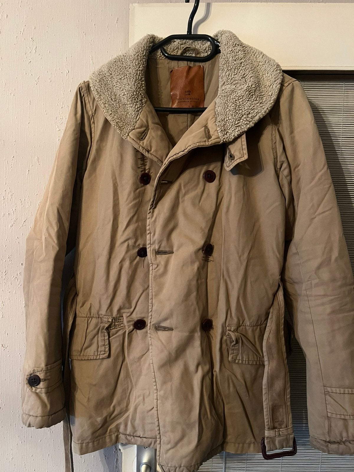 Parka Scotch&Soda, Kleding | Heren, Jassen | Winter, Ophalen, Zo goed als nieuw, Maat 46 (S) of kleiner, Beige