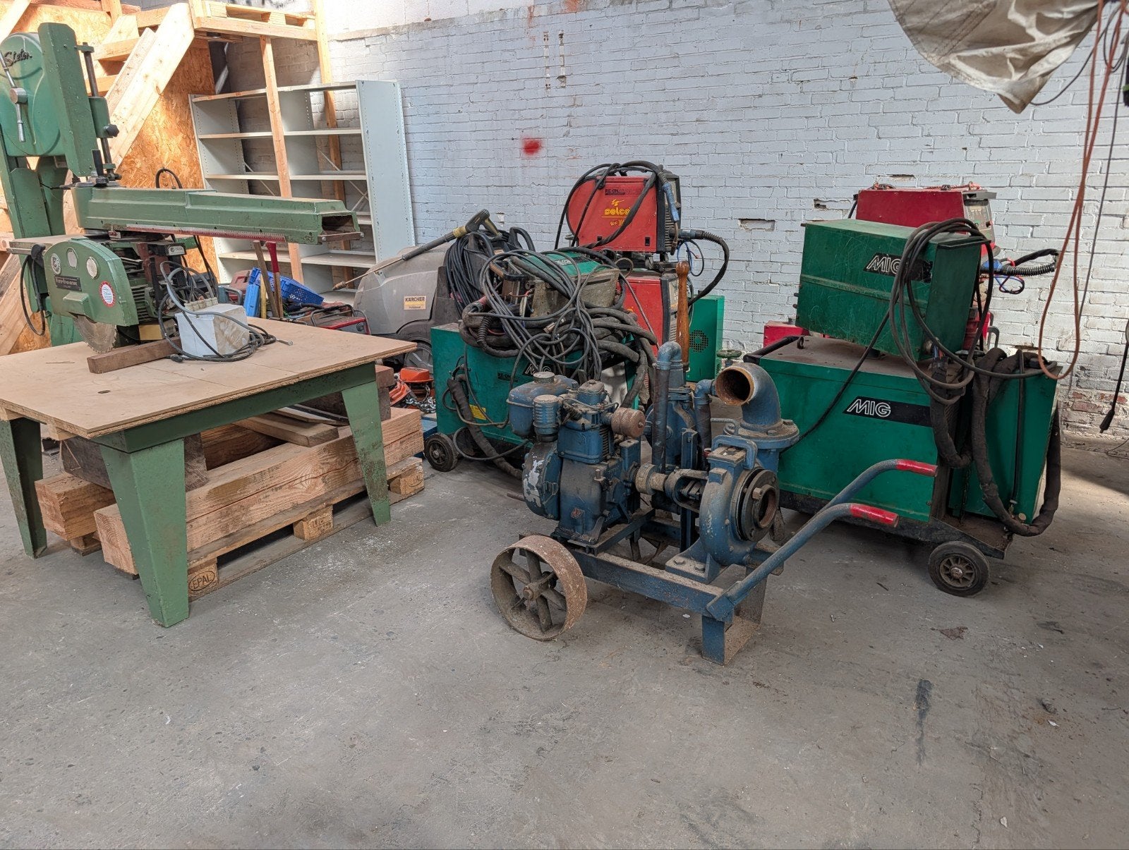 Antieke Watermotorpomp met Dieselmotor, Ophalen of Verzenden