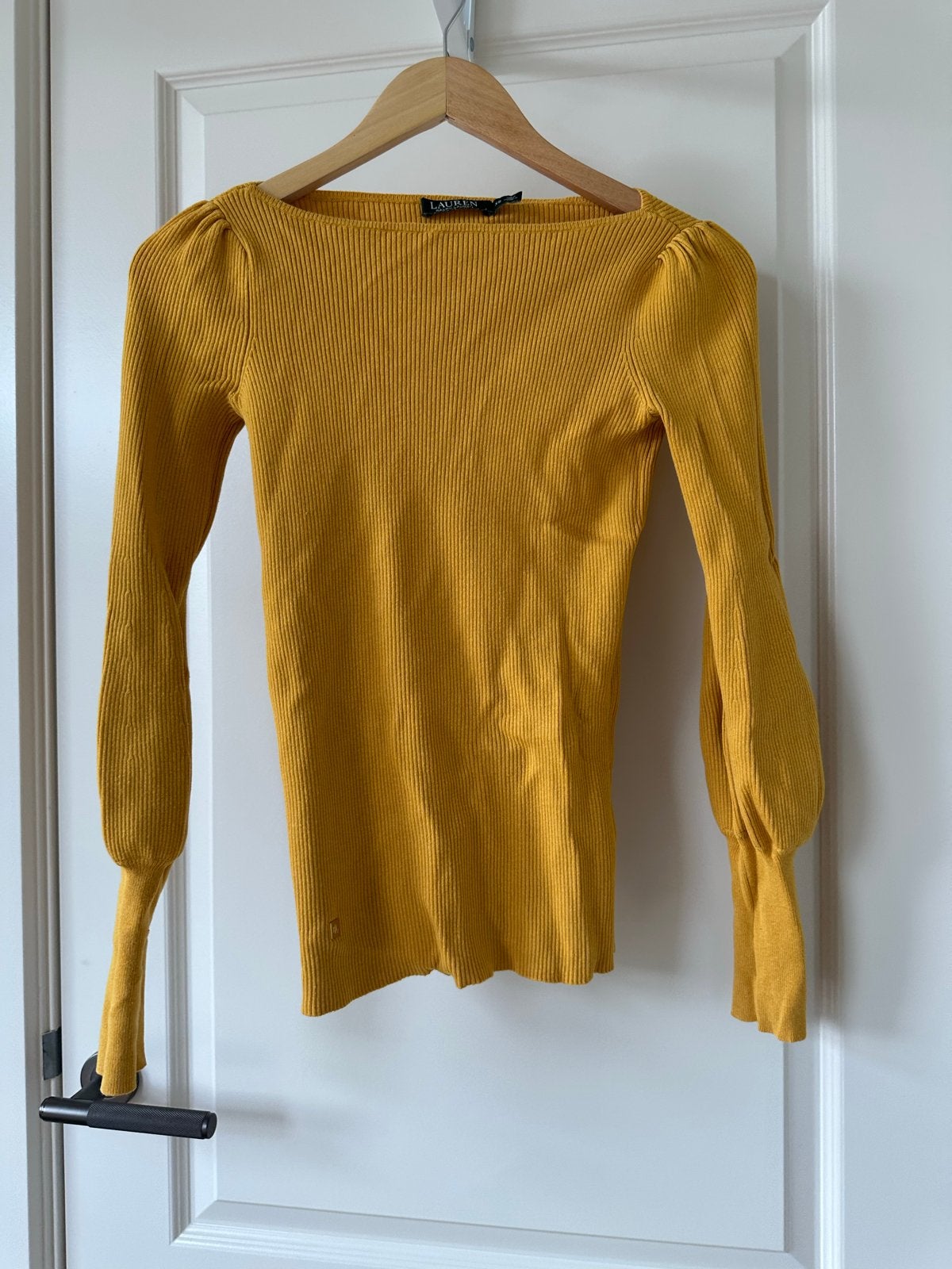 Lauren Ralph Lauren geribbelde trui - Geel - Maat XS, Kleding | Dames, Truien en Vesten, Ophalen of Verzenden, Zo goed als nieuw