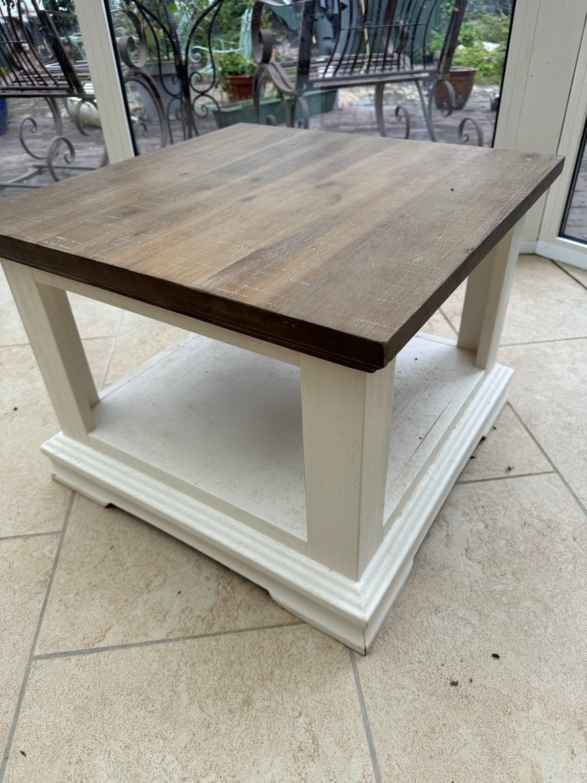 Hoektafel 50x50 cm - Landelijke stijl, Huis en Inrichting, Ophalen, Minder dan 45 cm, Minder dan 55 cm, Gebruikt