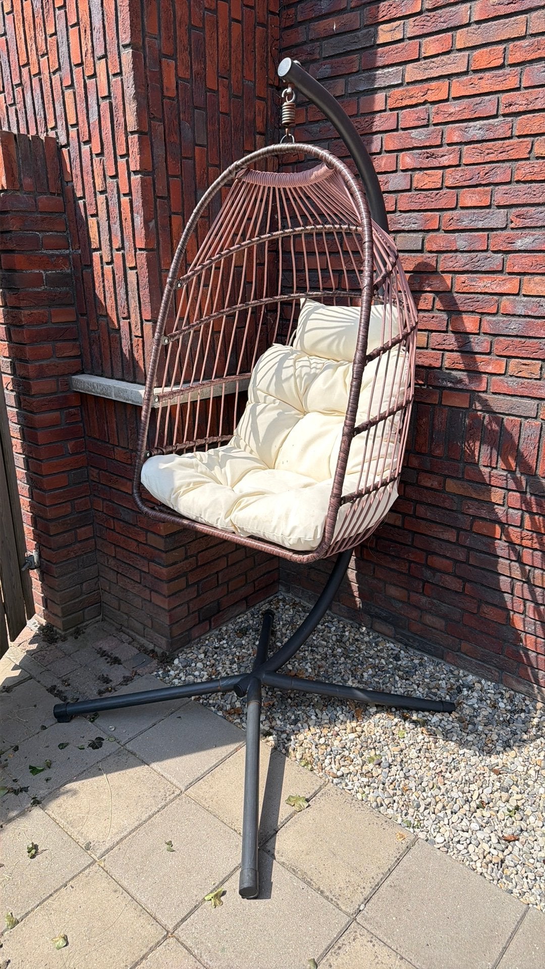 Vita5 Egg hang/loungestoel, Tuin en Terras, Tuinstoelen, Ophalen, Zo goed als nieuw, Kunststof