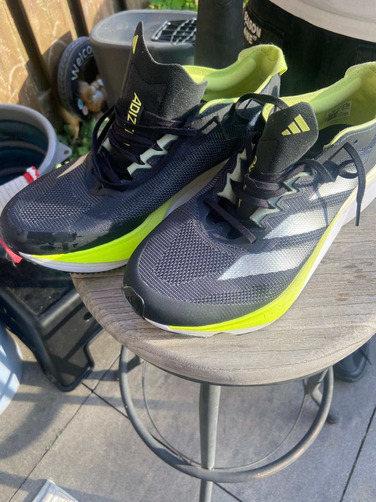 Adidas Adizero Boston 12 hardloopschoenen - Maat 42, Ophalen of Verzenden, Gedragen, Zwart, Sneakers of Gympen