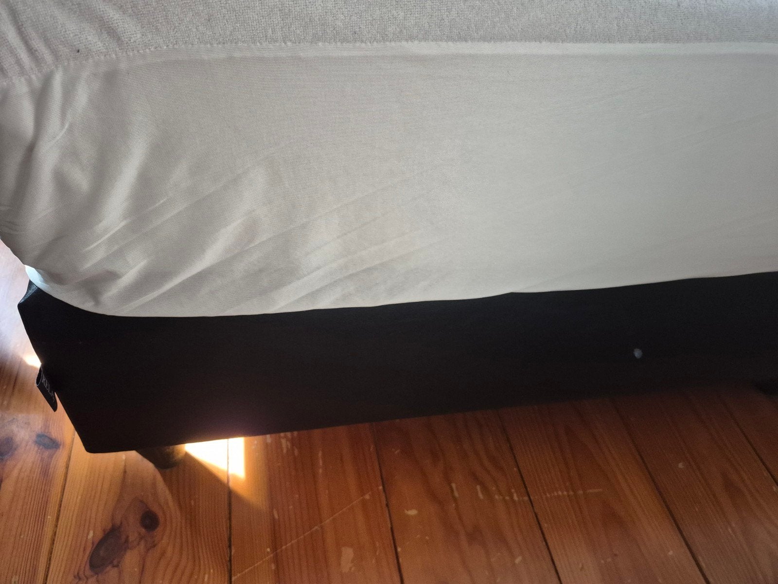 Boxspring zonder hoofdbord - Zwart - Zo goed als nieuw, Ophalen, Gebruikt, 90 cm, Eenpersoons