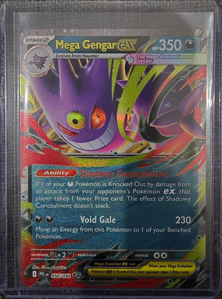 Mega Gengar EX Pokémon Kaart 056/094 XY Phantom Forces, Ophalen of Verzenden, Nieuw, Losse kaart, Foil