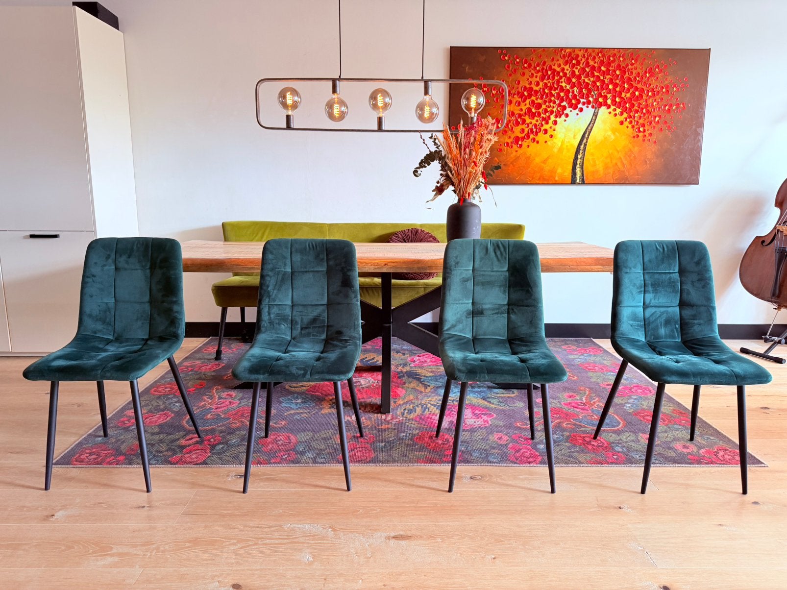 4 velvet Catoo eetkamerstoelen, Ophalen, Overige kleuren, Zo goed als nieuw, Vier