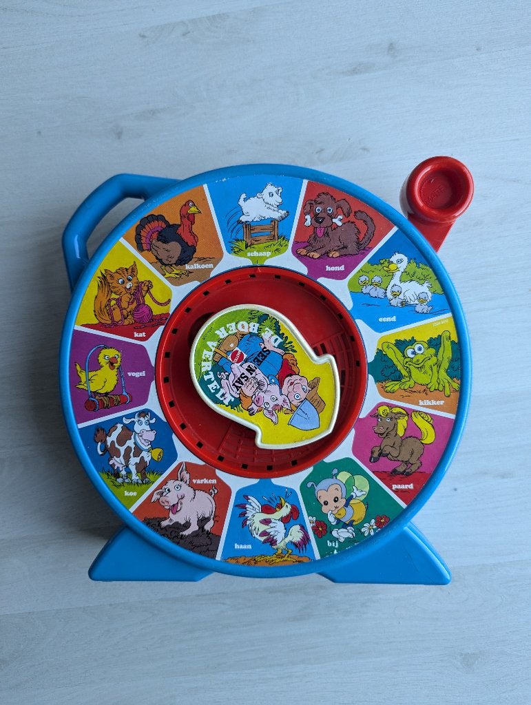 Vintage retro Mattel 1989 speelgoed "de boer zegt", Ophalen of Verzenden