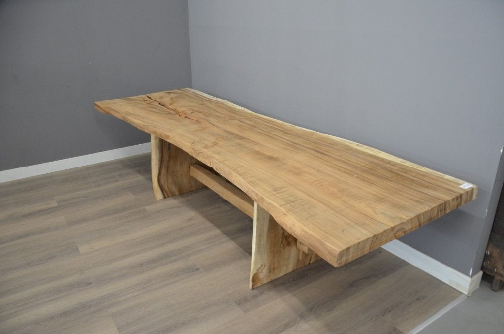 Boomstamtafel 320 cm suar -BT 226 – 3,2 meter boomstamtafel, Ophalen of Verzenden, Nieuw, Hout