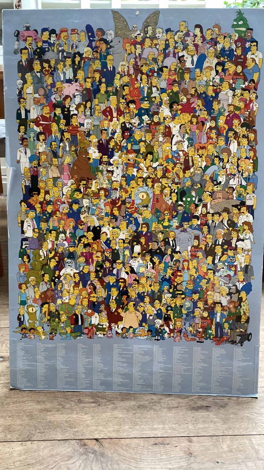 Grote The Simpsons poster met alle personages, Deurposter of groter, Ophalen of Verzenden, Film en Tv, Rechthoekig Staand