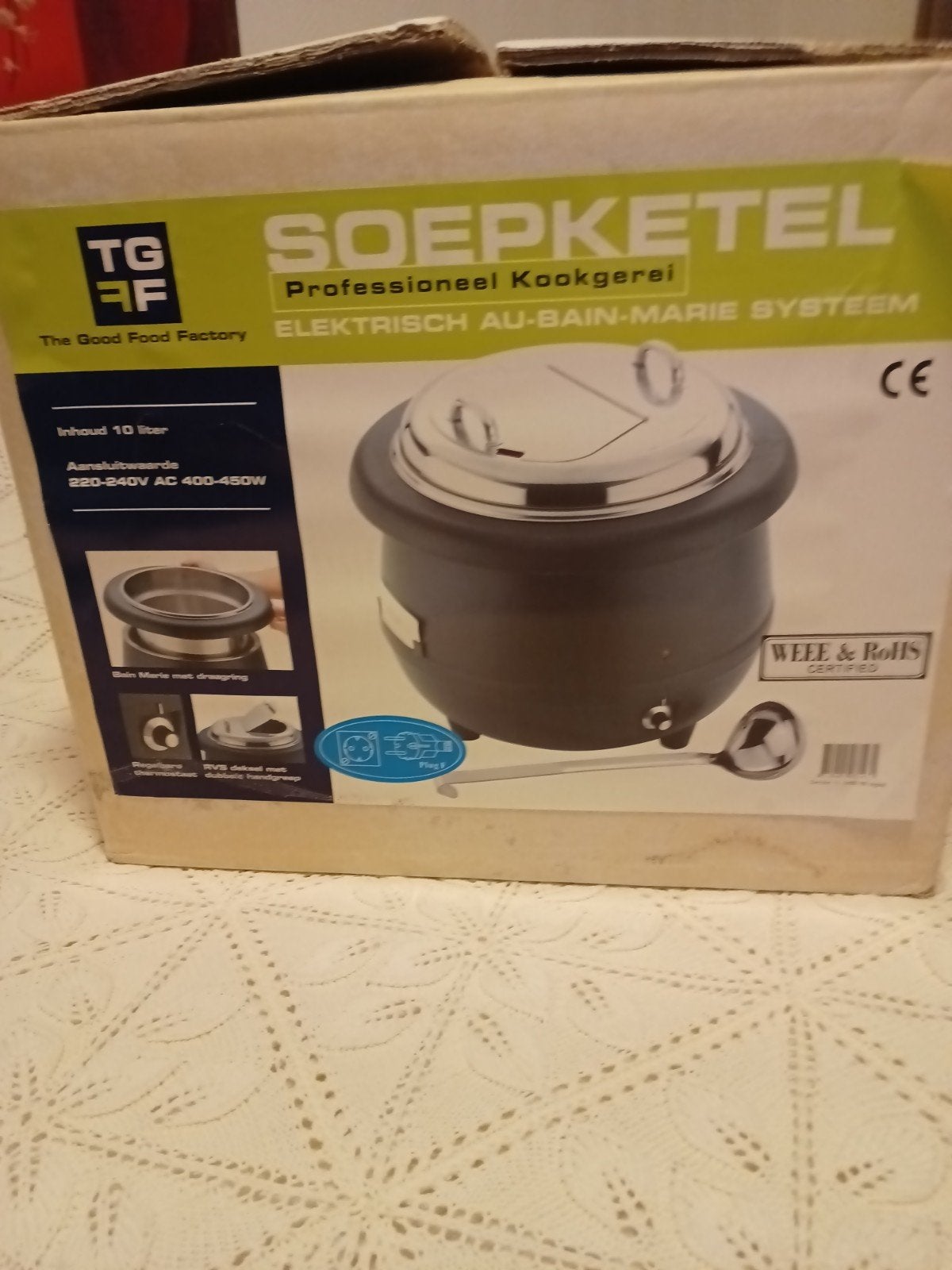 Soepketel Professioneel Kookgerei Elektrisch Au-Bain-Marie, Witgoed en Apparatuur, Ophalen, Nieuw