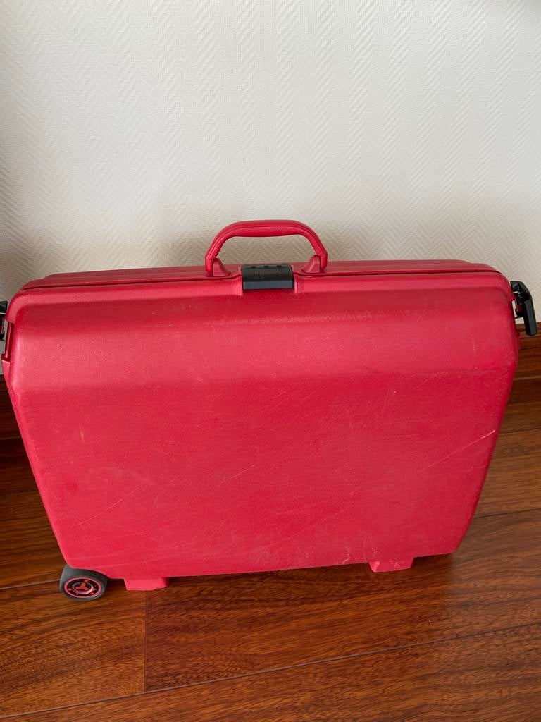 Samsonite koffer rood, Sieraden, Tassen en Uiterlijk, Koffers, Gebruikt, 50 tot 60 cm, Hard kunststof, Slot