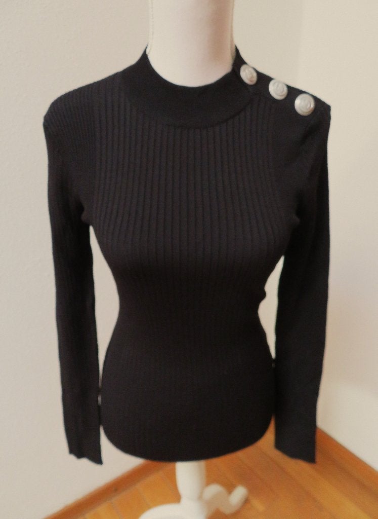 V64 Nikkie by Kate Moss nieuw skinny shirt zwart 36, Zwart, Nieuw, Ophalen of Verzenden, Nikkie