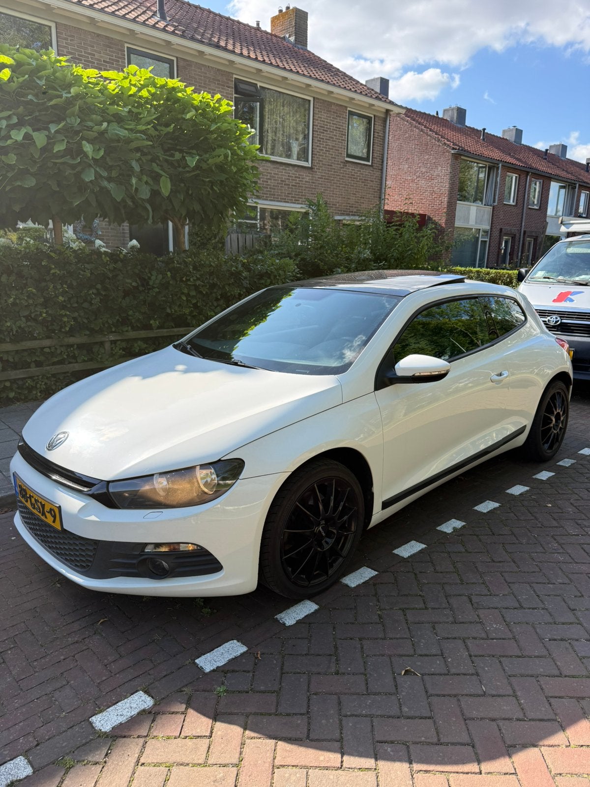 Volkswagen Scirocco 2.0 TSI DSG 2008 Wit, Auto's, Volkswagen, Zwart, 4 cilinders, 1984 cc, 4 stoelen