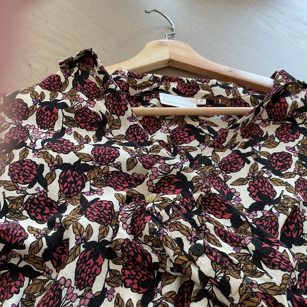 Blouse Fabienne Chapot maat 42/44, Beige, Maat 42/44 (L), Ophalen of Verzenden, Zo goed als nieuw
