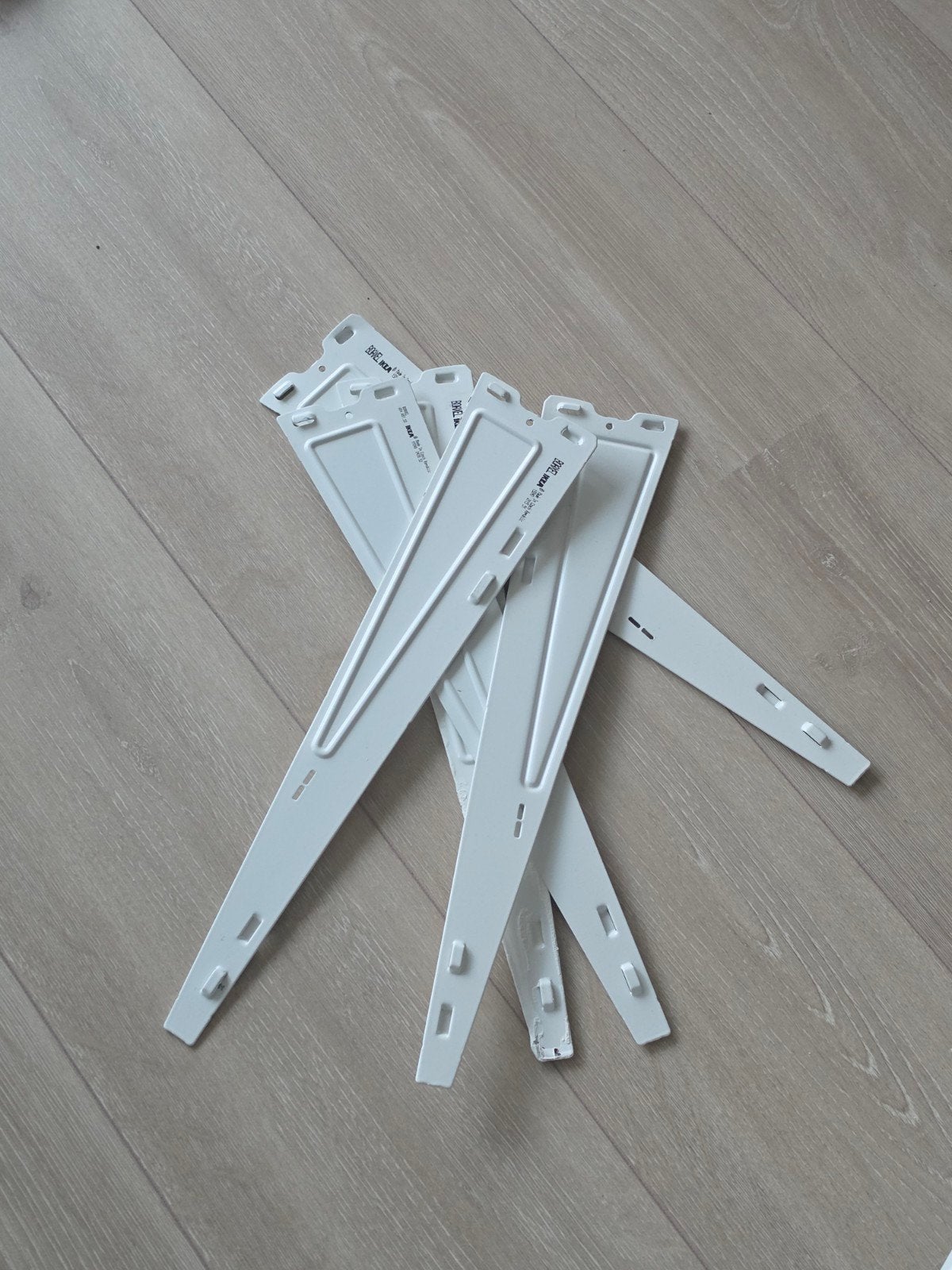 5 x BOAXEL Plankdrager, wit, 40 cm, Ophalen, Zo goed als nieuw