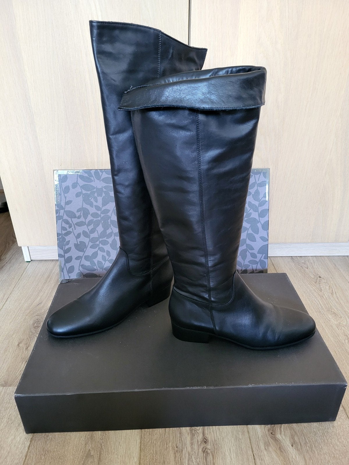Lange dameslaars Lamica 42, Hoge laarzen, Zwart, Nieuw, Lamica