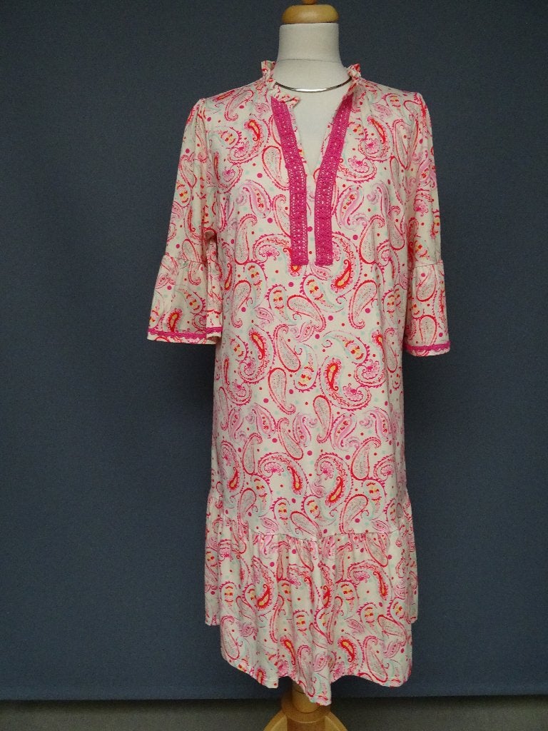 K-DESIGN maat XL, gevoerde jurk., K-design, Meerkleurig, Maat 46/48 (XL) of groter, Ophalen of Verzenden